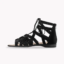 Sandalen En Espadrilles|Schoenen<Blancheporte Romeinse sandalen met strasjes zwart