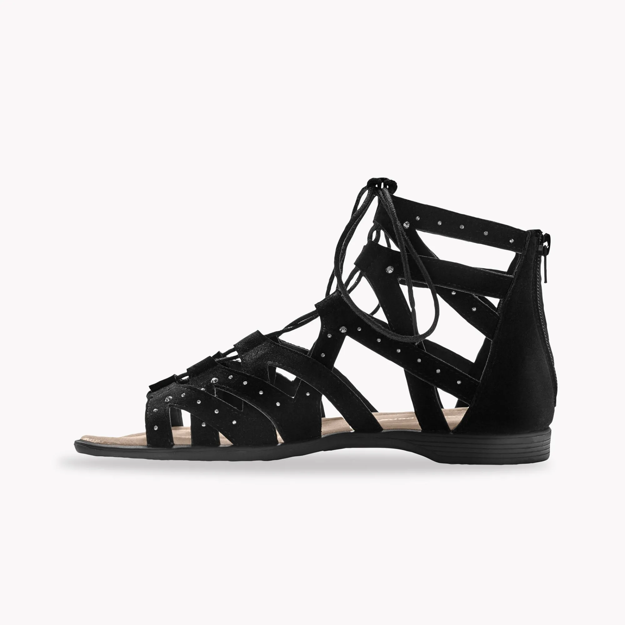 Sandalen En Espadrilles|Schoenen<Blancheporte Romeinse sandalen met strasjes zwart