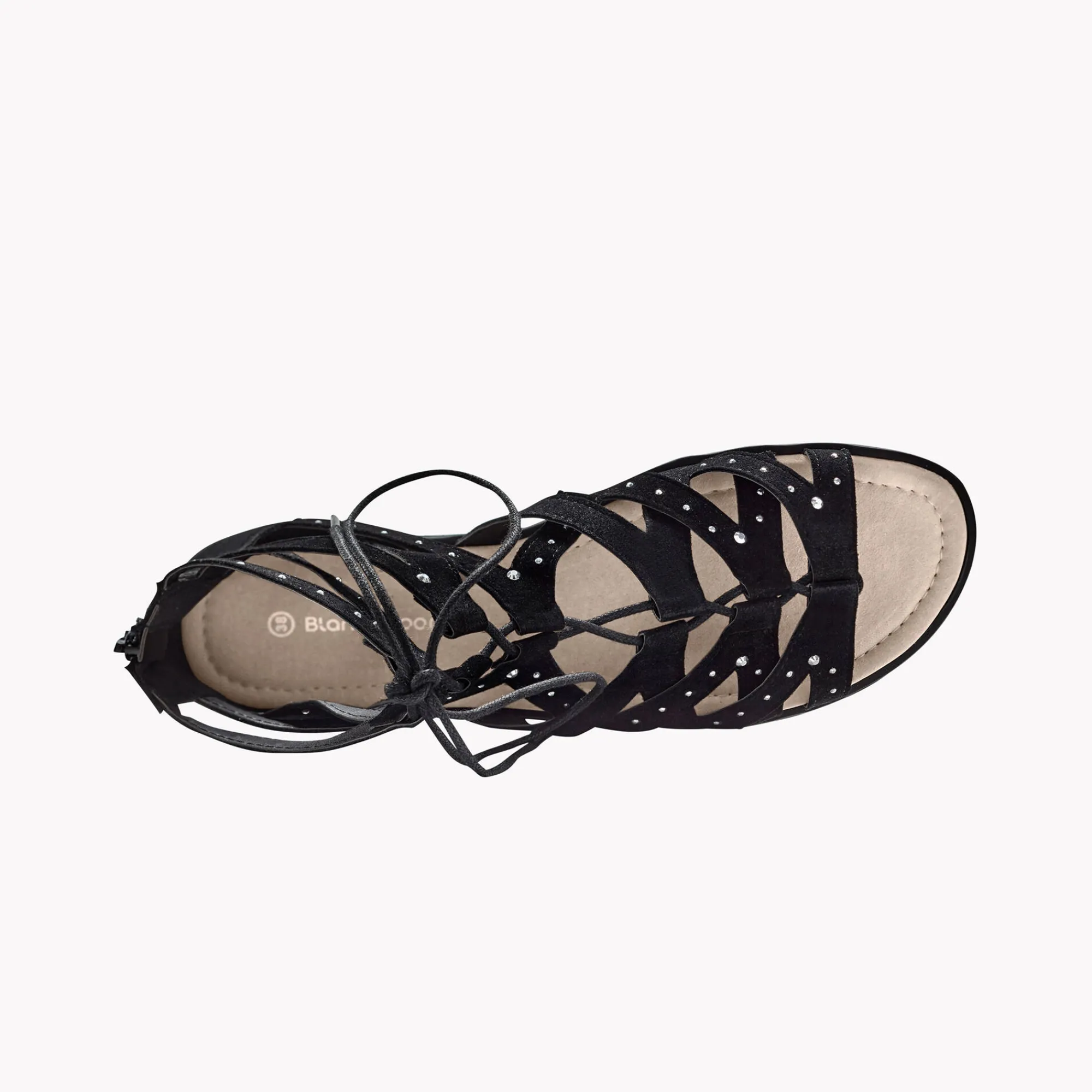 Sandalen En Espadrilles|Schoenen<Blancheporte Romeinse sandalen met strasjes zwart