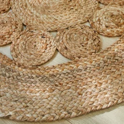 Tapijt<Blancheporte Rond tapijt in jute strogeel