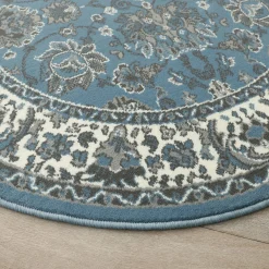 Tapijt<Blancheporte Rond tapijt met Perzisch motief grijsblauw