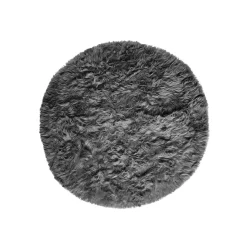 Tapijt<Blancheporte Rond tapijtje met hoge polen grijs