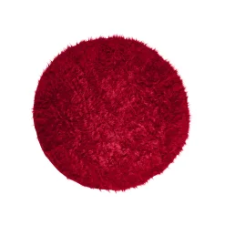 Tapijt<Blancheporte Rond tapijtje met hoge polen rood