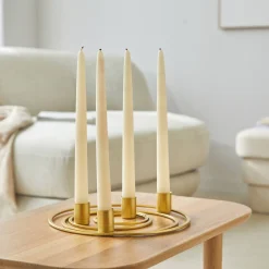 Feesttafel|Feestdecoratie<Blancheporte Ronde multi-kandelaar, metaal goudkleurig