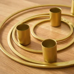 Feesttafel|Feestdecoratie<Blancheporte Ronde multi-kandelaar, metaal goudkleurig