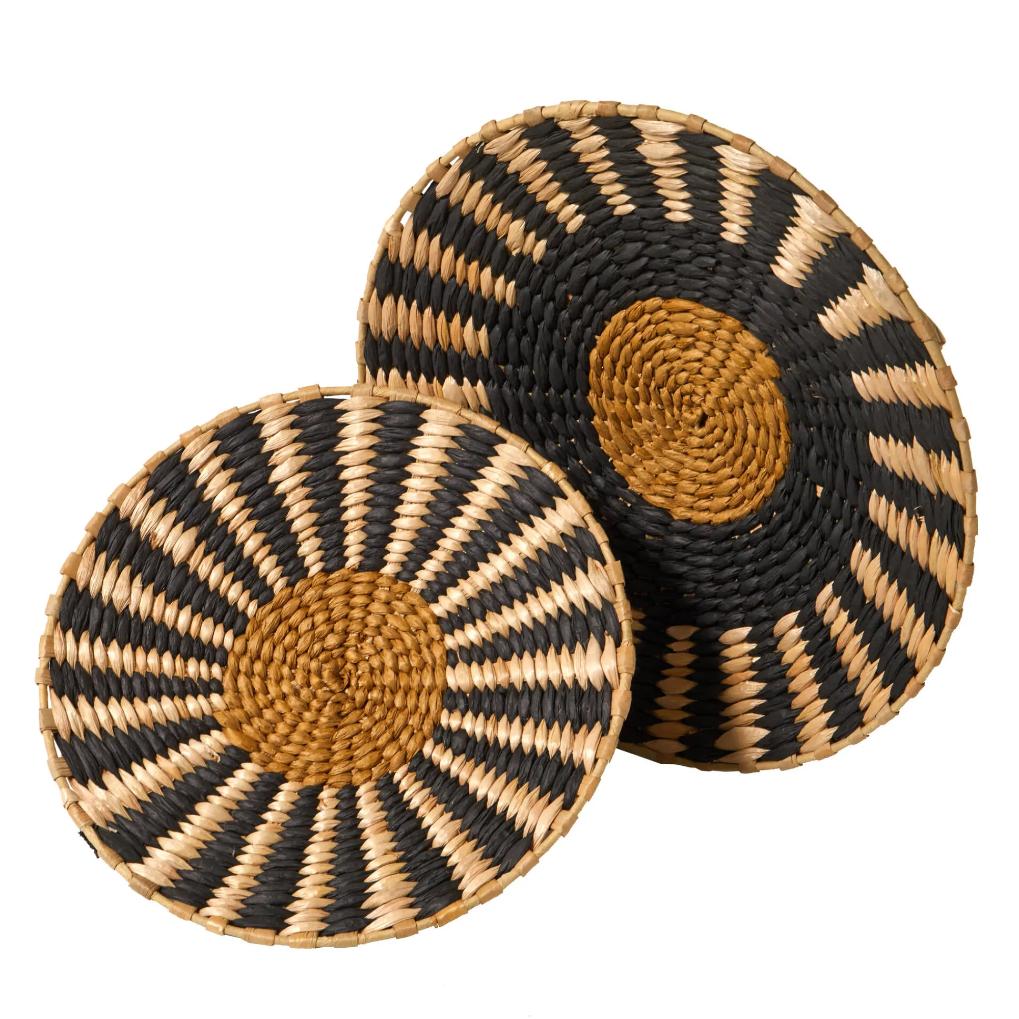 Decoratieartikel<Blancheporte Ronde muurdecoratie - set van 2 naturel/zwart