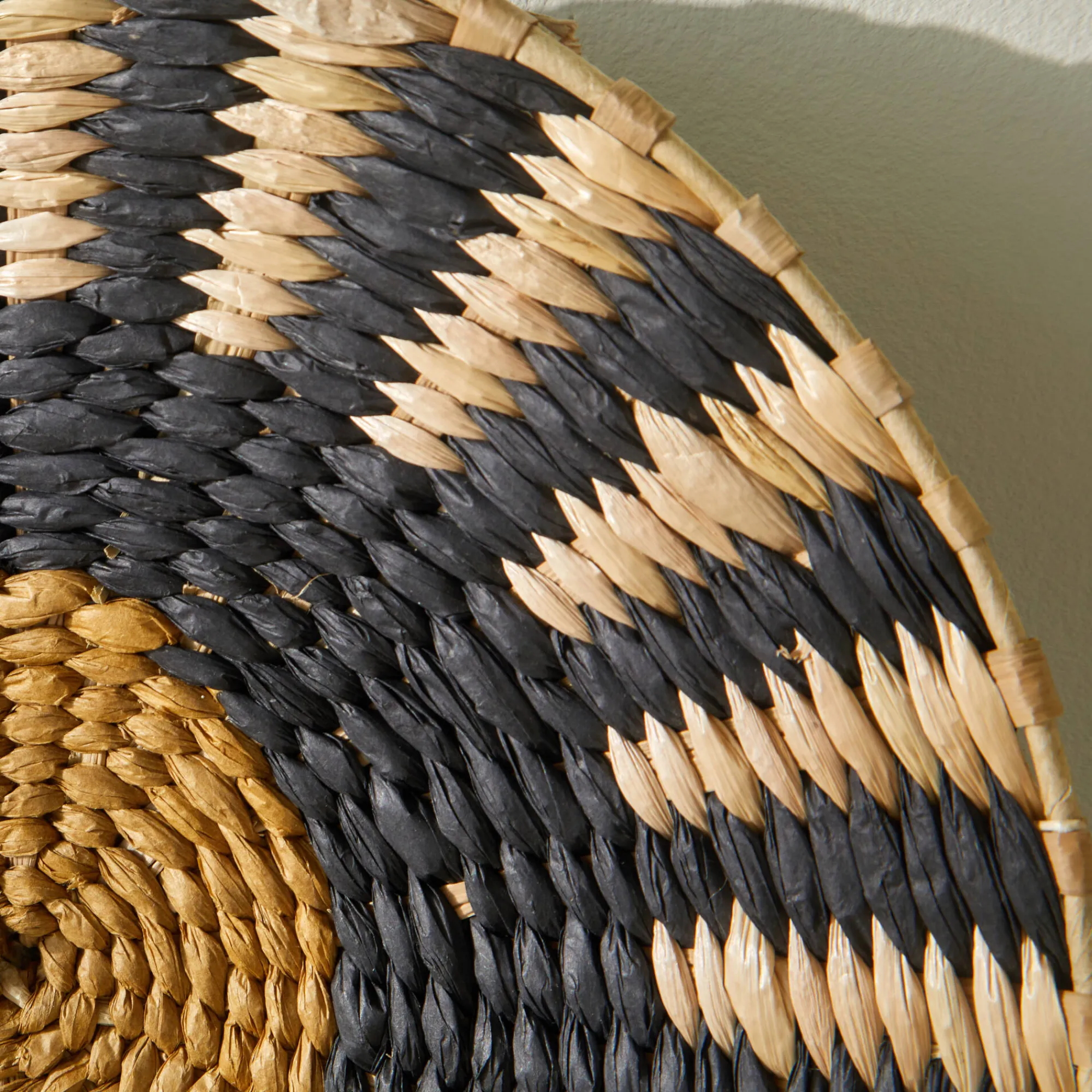 Decoratieartikel<Blancheporte Ronde muurdecoratie - set van 2 naturel/zwart