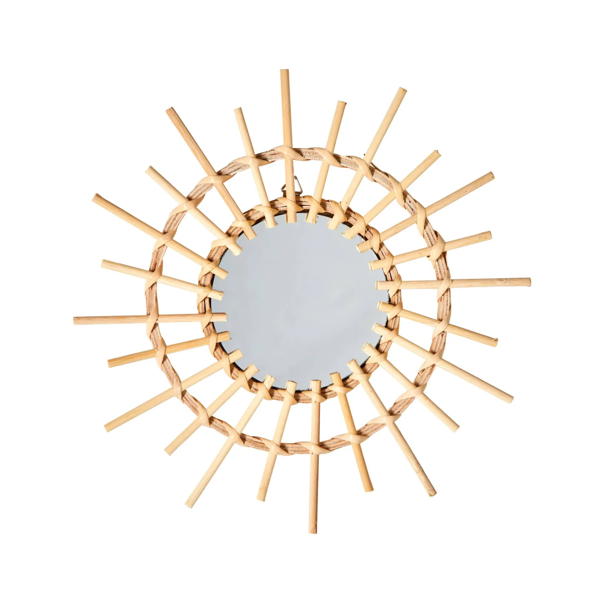 Decoratieartikel<Blancheporte Ronde spiegel in rotan - set van 3 hout