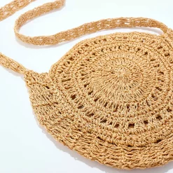 Accessoires En Juwelen<Blancheporte Ronde tas in 'zon' model, in gevlochten jute naturel