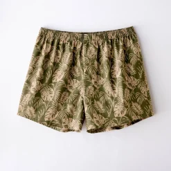 Ondergoed<Blancheporte Ruime boxershort met bladerenprint - set van 3 kaki + marine