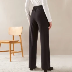 Broek<Blancheporte Ruime, rechte broek, milanotricot zwart