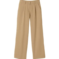 Broek<Blancheporte Ruime, rechte broek, speciaal voor kleine lengtes beige