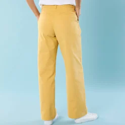 Broek<Blancheporte Ruime, rechte broek, speciaal voor kleine lengtes geel