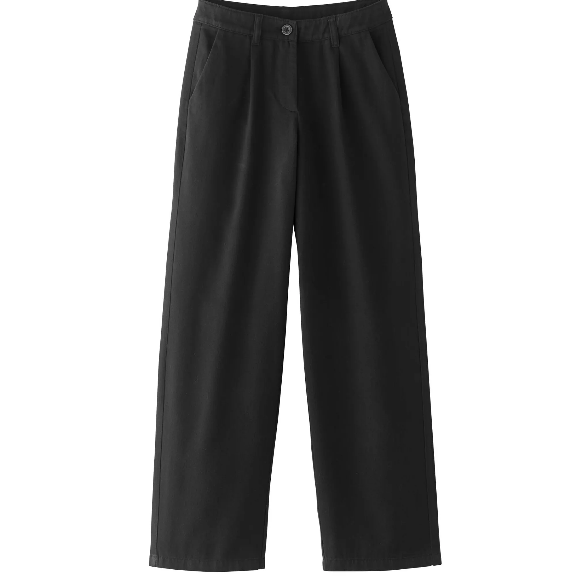 Broek<Blancheporte Ruime, rechte broek, speciaal voor kleine lengtes zwart