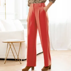 Broek<Blancheporte Ruime, soepele broek rood