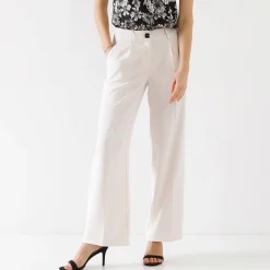 Broek|Jurk<Blancheporte Ruime, soepele broek ecru