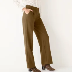 Feestoutfits Dames|Broek<Blancheporte Ruime, soepele broek kaki