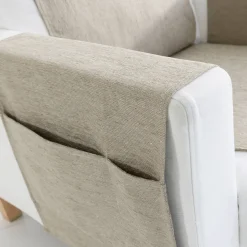 Zitbankhoes<Blancheporte Salonbeschermer in chenillestof beige