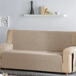 Zitbankhoes<Blancheporte Salonbeschermer in chenillestof taupe