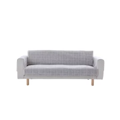 Zeildoekstof<Blancheporte Salonbeschermer in slipvrij velours parelgrijs
