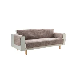 Zeildoekstof<Blancheporte Salonbeschermer in slipvrij velours taupe