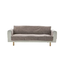 Zeildoekstof<Blancheporte Salonbeschermer in slipvrij velours taupe