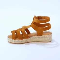 Sandalen En Espadrilles|Schoenen<Blancheporte Sandalen in Romeinse stijl, meerdere riempjes karamel