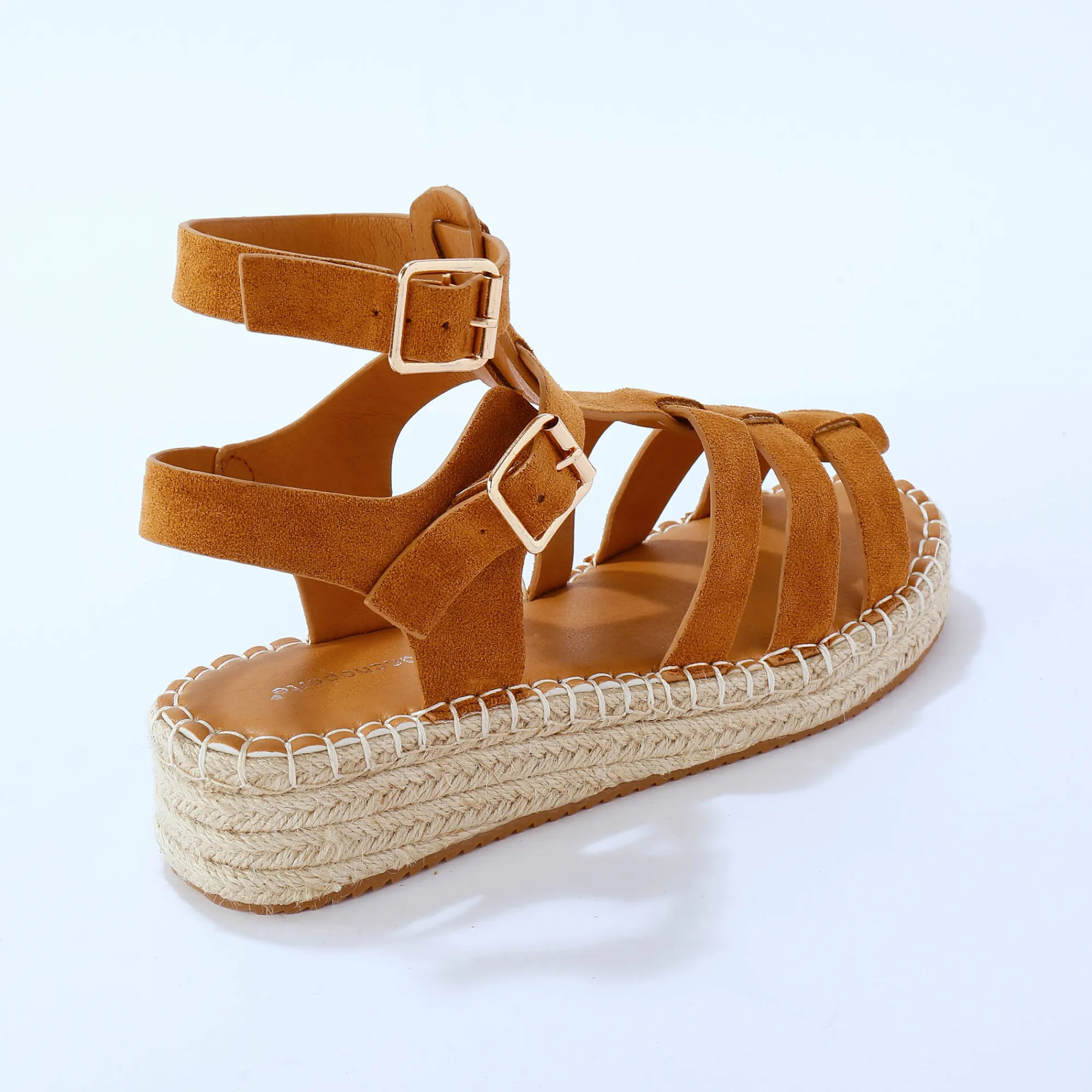 Sandalen En Espadrilles|Schoenen<Blancheporte Sandalen in Romeinse stijl, meerdere riempjes karamel