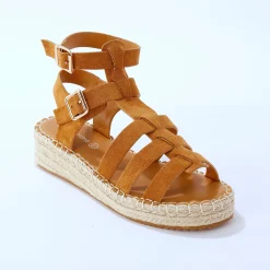 Sandalen En Espadrilles|Schoenen<Blancheporte Sandalen in Romeinse stijl, meerdere riempjes karamel