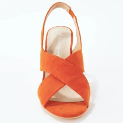Sandalen En Espadrilles|Schoenen<Blancheporte Sandalen met hak en gekruiste riempjes terracotta