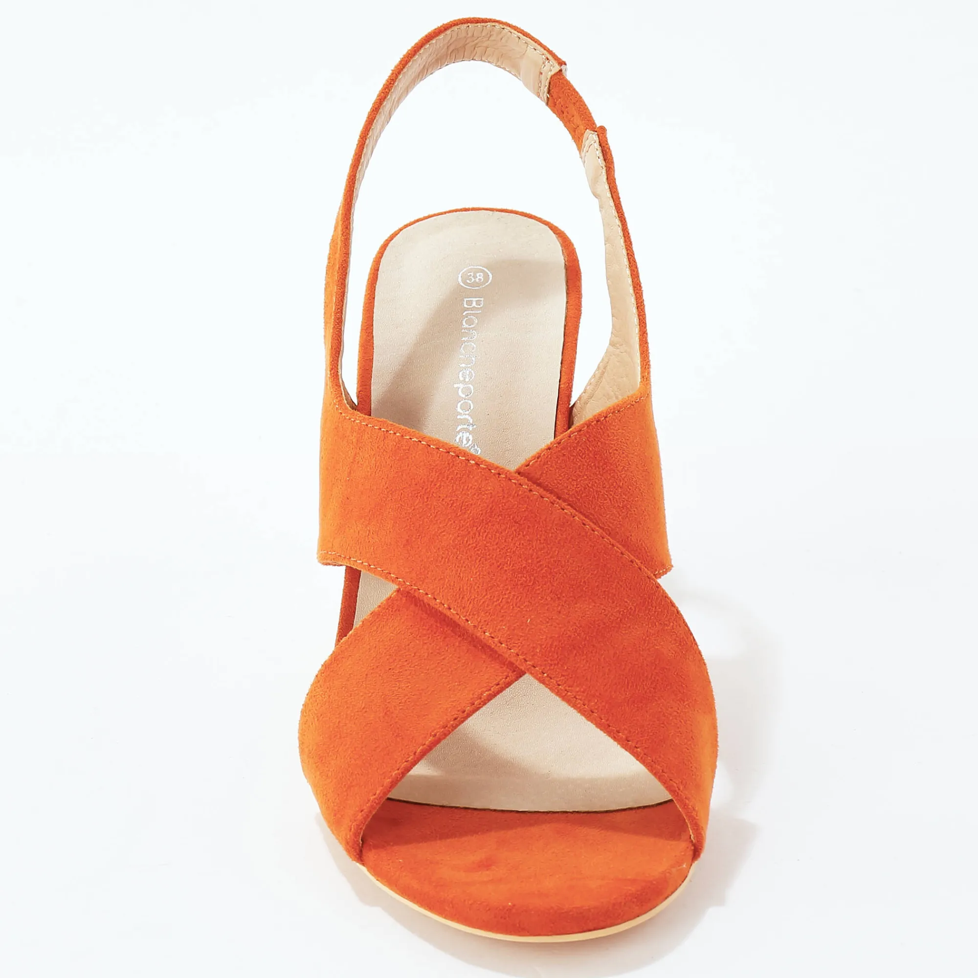 Sandalen En Espadrilles|Schoenen<Blancheporte Sandalen met hak en gekruiste riempjes terracotta