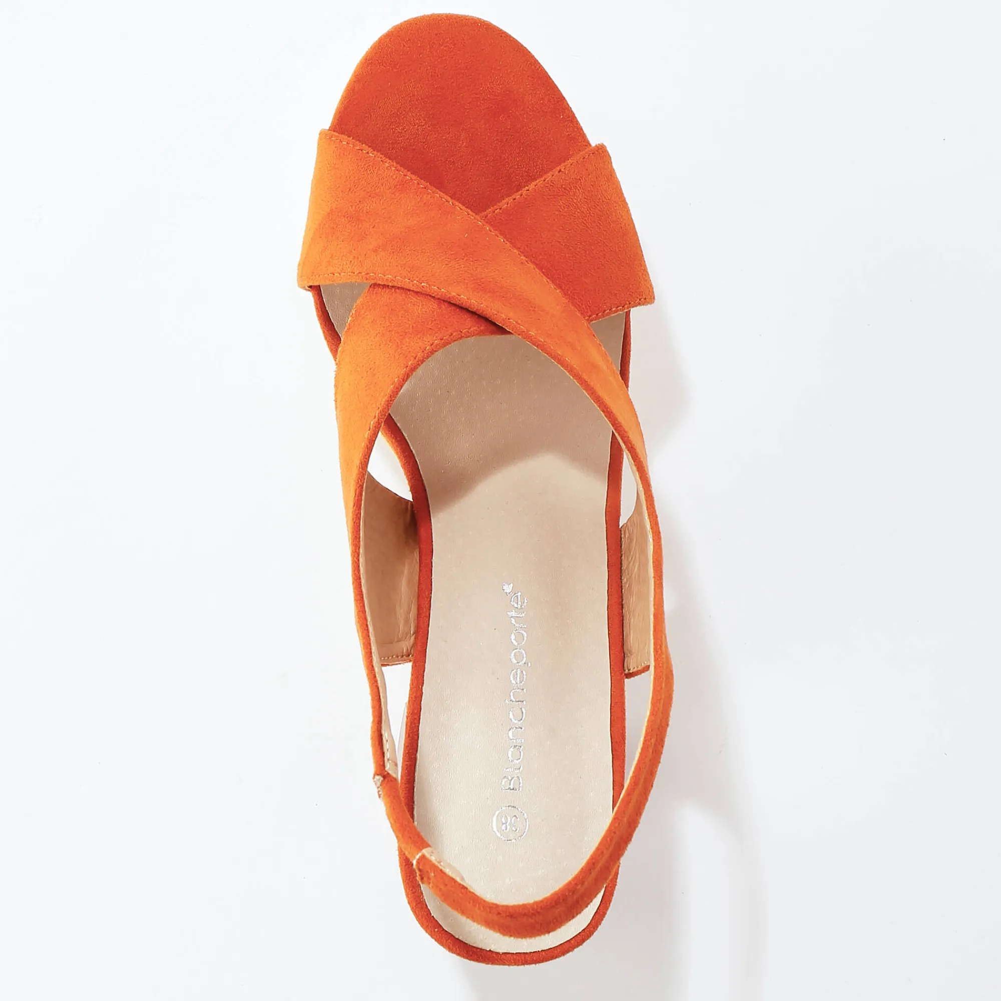 Sandalen En Espadrilles|Schoenen<Blancheporte Sandalen met hak en gekruiste riempjes terracotta