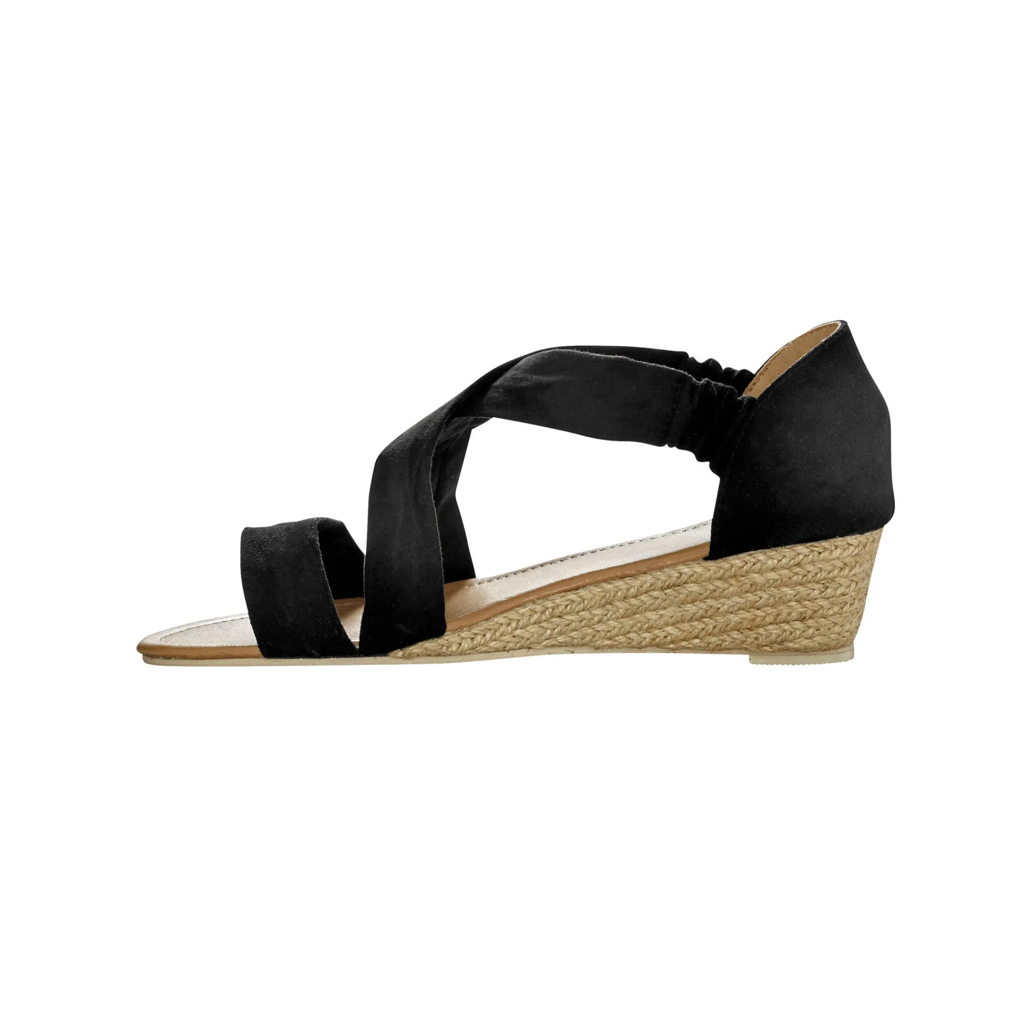 Sandalen En Espadrilles|Schoenen<Blancheporte Sandalen met sleehak zwart