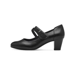 Pumps|Schoenen<Jana Schoenen met riempje en hak zwart