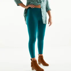 Legging<Blancheporte Set van 2 leggings met elastische taille donkergroen / zwart