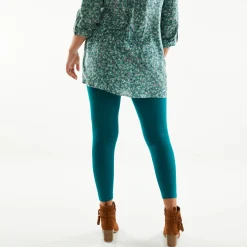 Legging<Blancheporte Set van 2 leggings met elastische taille donkergroen / zwart