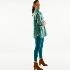 Legging<Blancheporte Set van 2 leggings met elastische taille donkergroen / zwart
