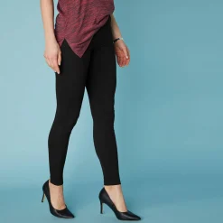 Legging<Blancheporte Set van 2 leggings met elastische taille kaki / zwart