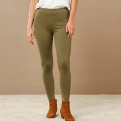 Legging<Blancheporte Set van 2 leggings met elastische taille bronskleur / zwart