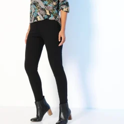 Legging<Blancheporte Set van 2 leggings met elastische taille wit / zwart