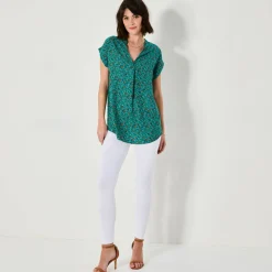 Legging<Blancheporte Set van 2 leggings met elastische taille wit / zwart