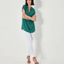 Legging<Blancheporte Set van 2 leggings met elastische taille wit / zwart