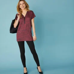 Legging<Blancheporte Set van 2 leggings met elastische taille saffraangeel / zwart