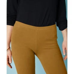 Legging<Blancheporte Set van 2 leggings met elastische taille saffraangeel / zwart