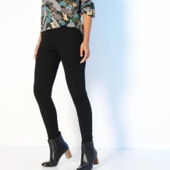 Legging<Blancheporte Set van 2 leggings met elastische taille bruin / zwart