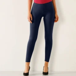 Legging<Blancheporte Set van 2 leggings met elastische taille marine / zwart