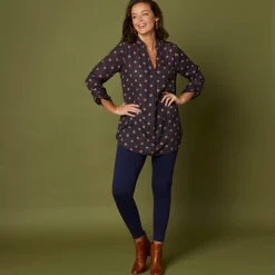Legging<Blancheporte Set van 2 leggings met elastische taille marine / zwart