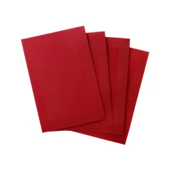 Placemat<Blancheporte Set van 4 placemats - gevlochten vinyl rood