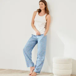 Pyjama<Blancheporte Set van 2 pyjamatopjes bordeaux + ecru