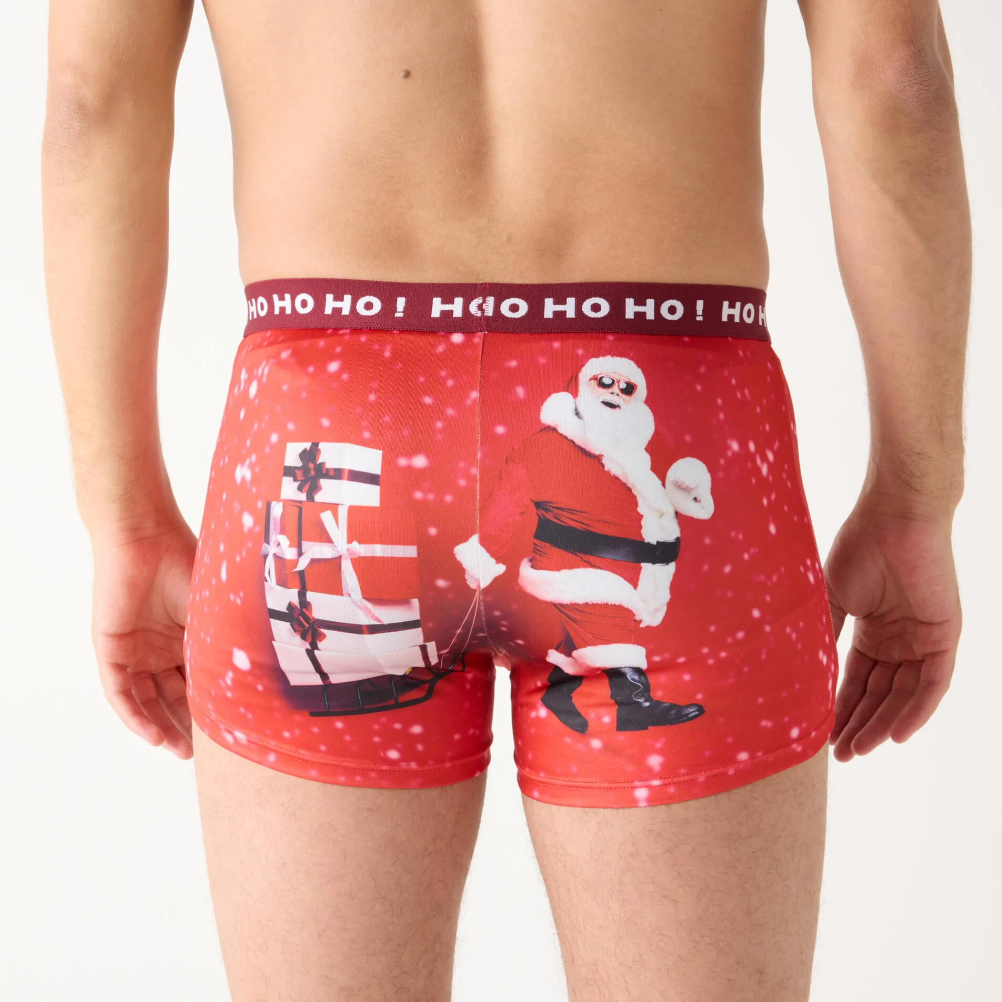 Ondergoed<Blancheporte Set van 2 shorty's met kerstprint in rekbare microvezel rood